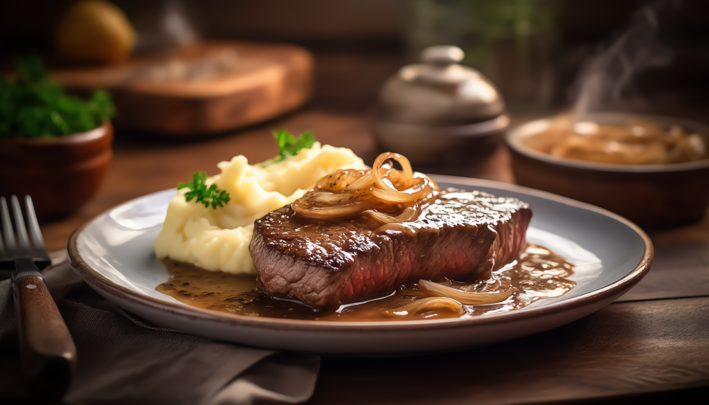 Classic Salisbury Steak with Onion Gravy: The Ultimate Comfort Food Recipe You’ll Crave 2 16x9 Classic Salisbury Steak with Oni 1 Classic Salisbury Steak with Onion Gravy: The Ultimate Comfort Food Recipe You’ll Crave