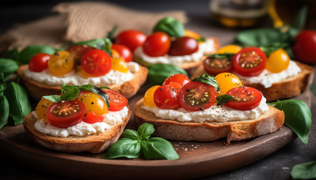 easy Burrata Bruschetta: Your New Go-To for Effortless Elegance 2 16x9 A beautifully presented bruschet easy Burrata Bruschetta: Your New Go-To for Effortless Elegance