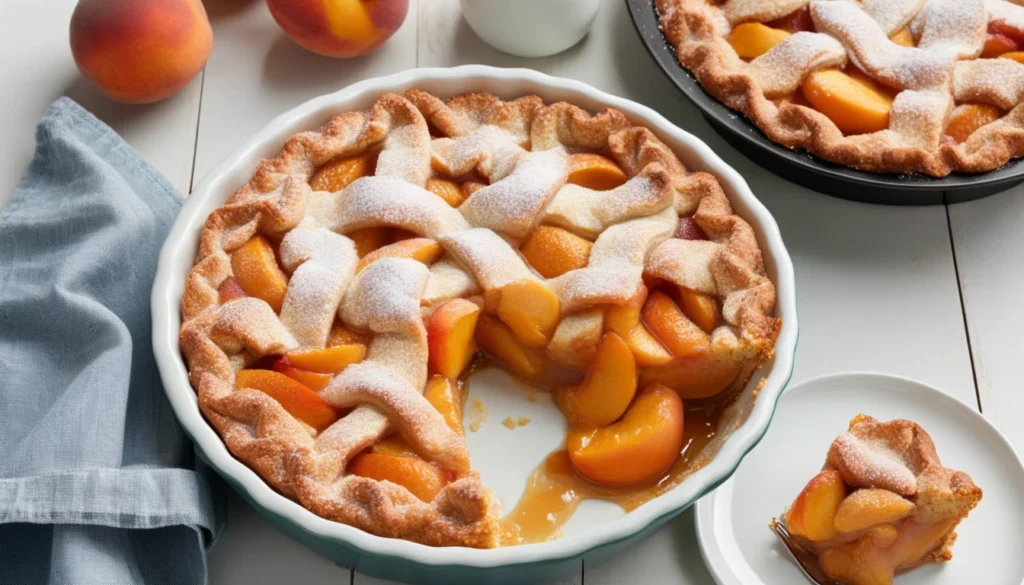 Amazing Peach Cobbler – Sweet, Juicy & Irresistible Homemade peach cobbler with golden crust and bubbling peach filling
