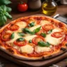 Slices of different homemade pizzas with toppings like pepperoni, vegetables, and cheese