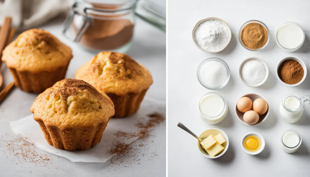 Cinnamon Sugar French Toast Muffins: A Delightful Morning Treat 2 Cinnamon sugar French toast muffins in a muffin tin dusted with powdered sugar