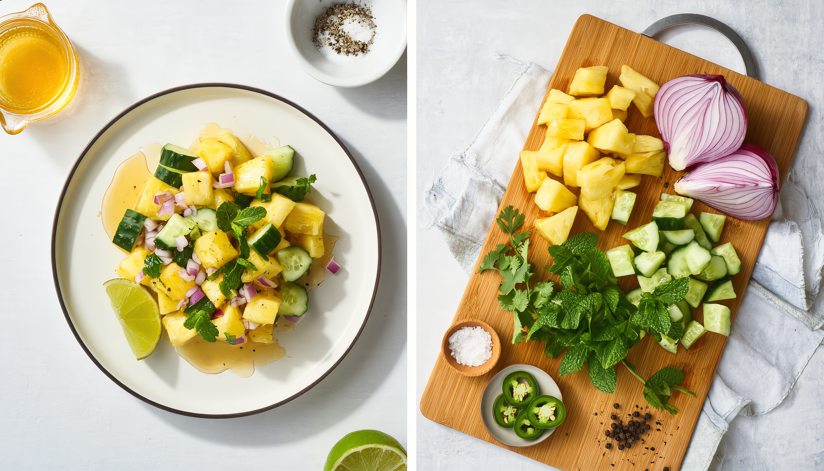 16x9 make an image splited in two hal 1 Quick Pineapple Cucumber Salad: Sweet, Tangy & Super Refreshing!