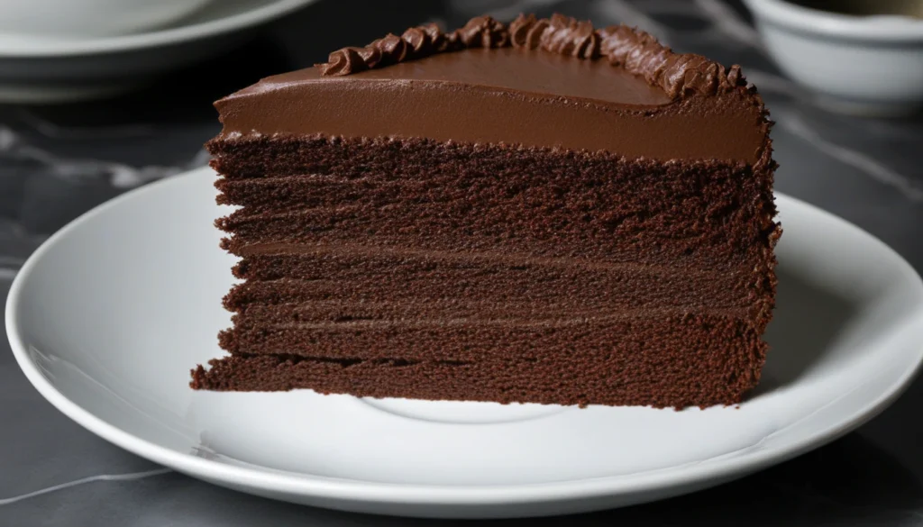 Black Velvet Cake Recipe – Deep Cocoa Flavor with Silky Frosting Whole black velvet cake topped with chocolate shavings and cream cheese frosting