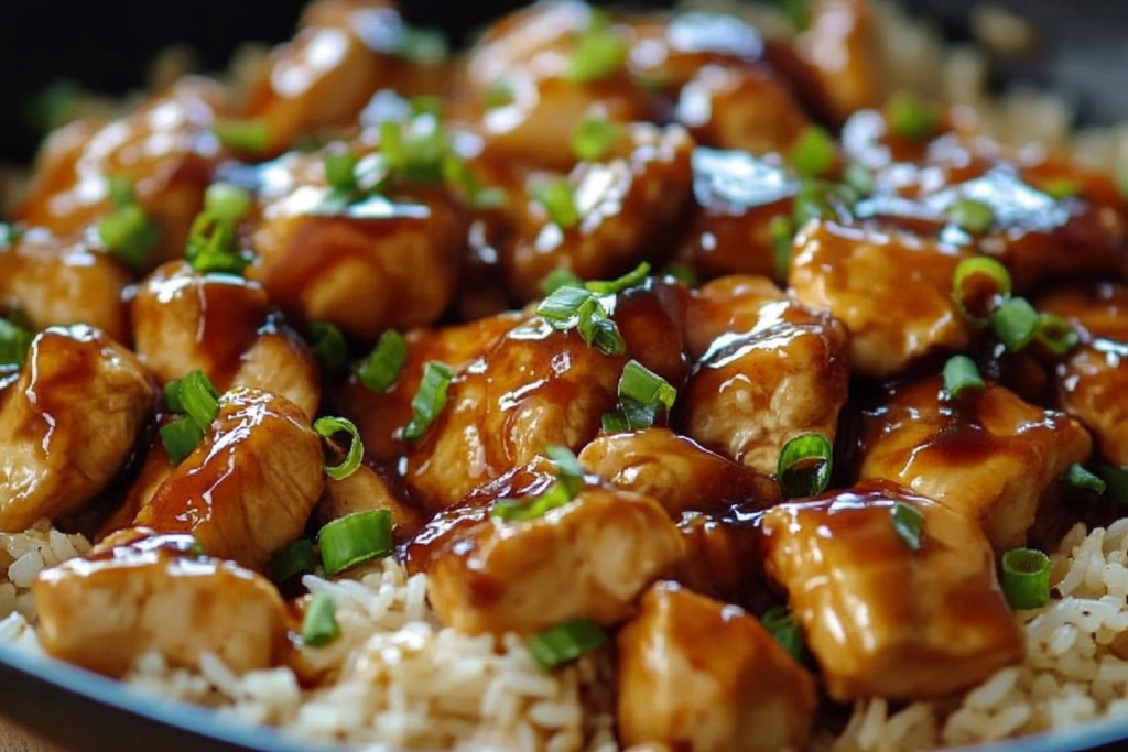 One-Skillet Honey BBQ Chicken & Rice – A Sweet & Savory One-skillet honey BBQ chicken and rice topped with fresh herbs