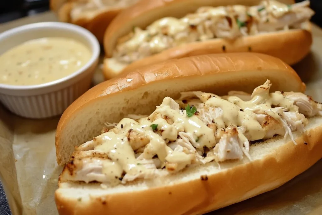 White BBQ Chicken Subs – A Southern-Style Sandwich Favorite Delicious White BBQ Chicken Subs with juicy chicken and fresh toppings