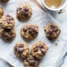 Delicious banana oat breakfast cookies made with ripe bananas and oats.