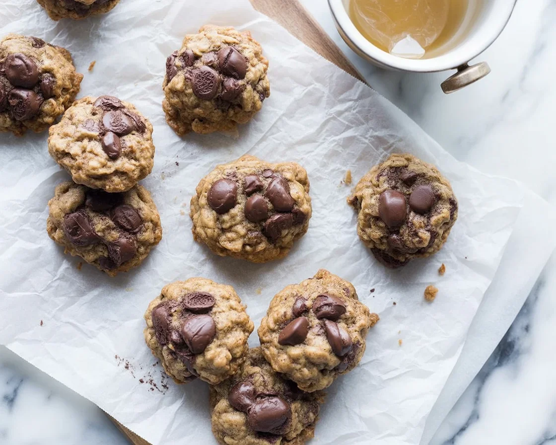 Delicious banana oat breakfast cookies made with ripe bananas and oats.