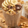 Delicious Chocolate Banana Overnight Oats with rolled oats and banana
