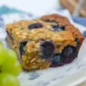 Delicious blueberry and walnut breakfast bars made with oats and natural ingredients.