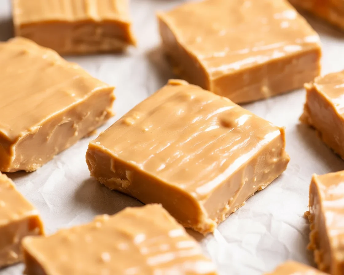 Creamy peanut butter fudge with marshmallow cream recipe made from 5 simple ingredients.
