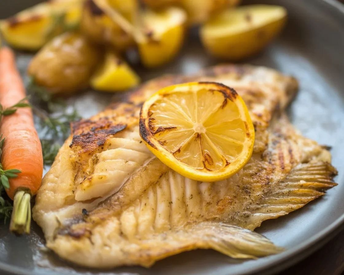 Lemon Garlic Tilapia Foil Packets with herbs and vegetables ready for baking.