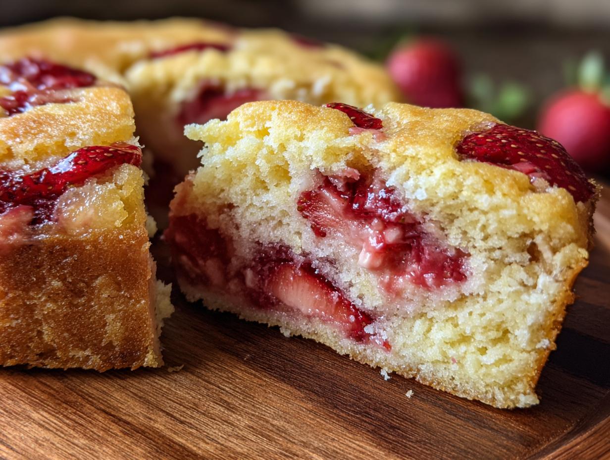 Crock Pot Strawberry Dump Cake (Quick!) - detail 1