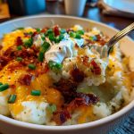 crockpot loaded potato soup with frozen hashbrowns