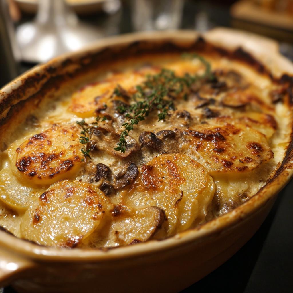 crockpot scalloped potatoes easy mushroom soup - detail 1