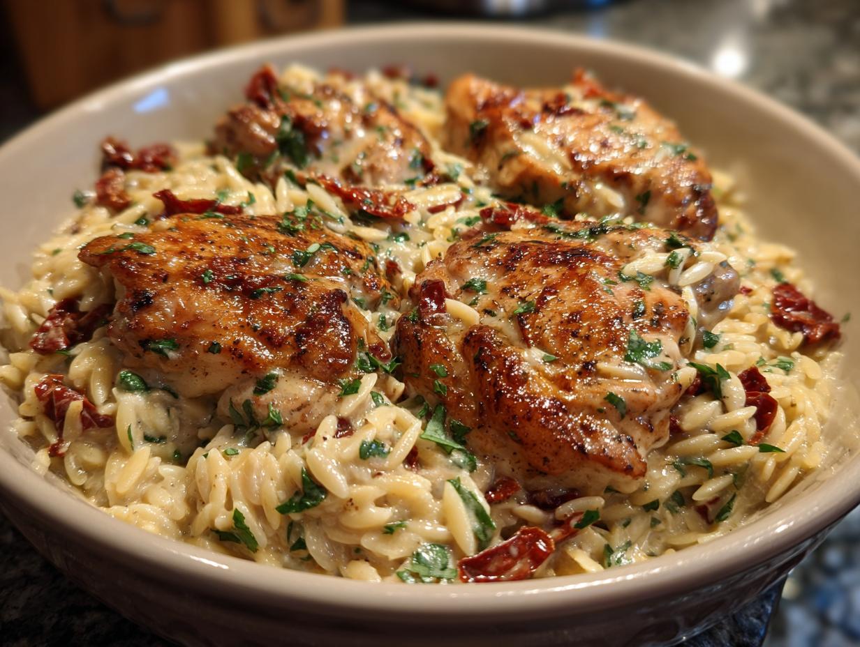 Heavenly: Marry Me Chicken Orzo One Pot in Just 40 Min
