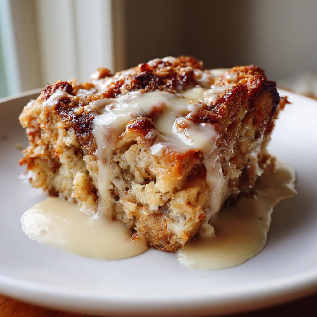 Devastatingly Delicious Rhubarb Bread Pudding: Recipe 5 rhubarb bread pudding with creme anglaise - detail 2