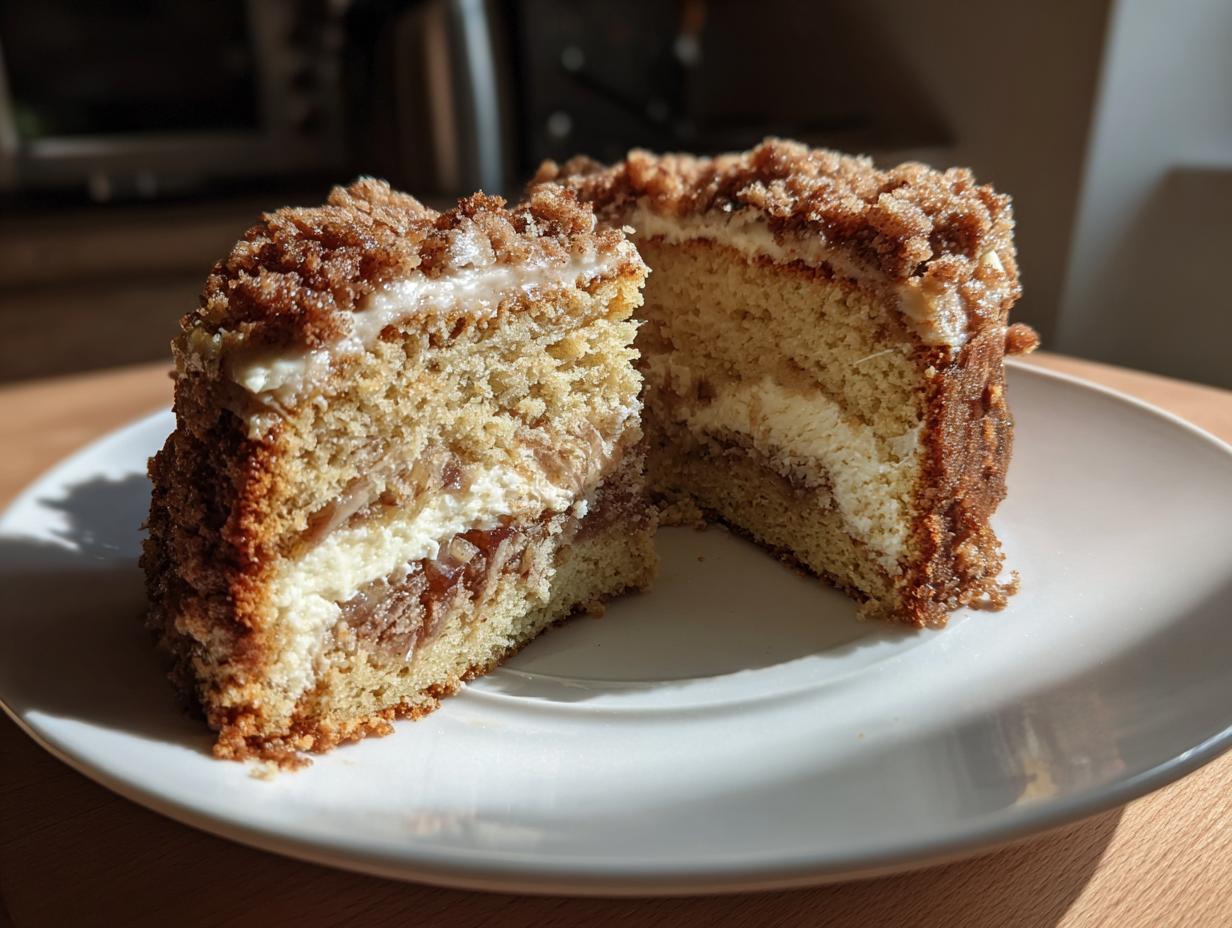 rhubarb coffee cake with sour cream - detail 2