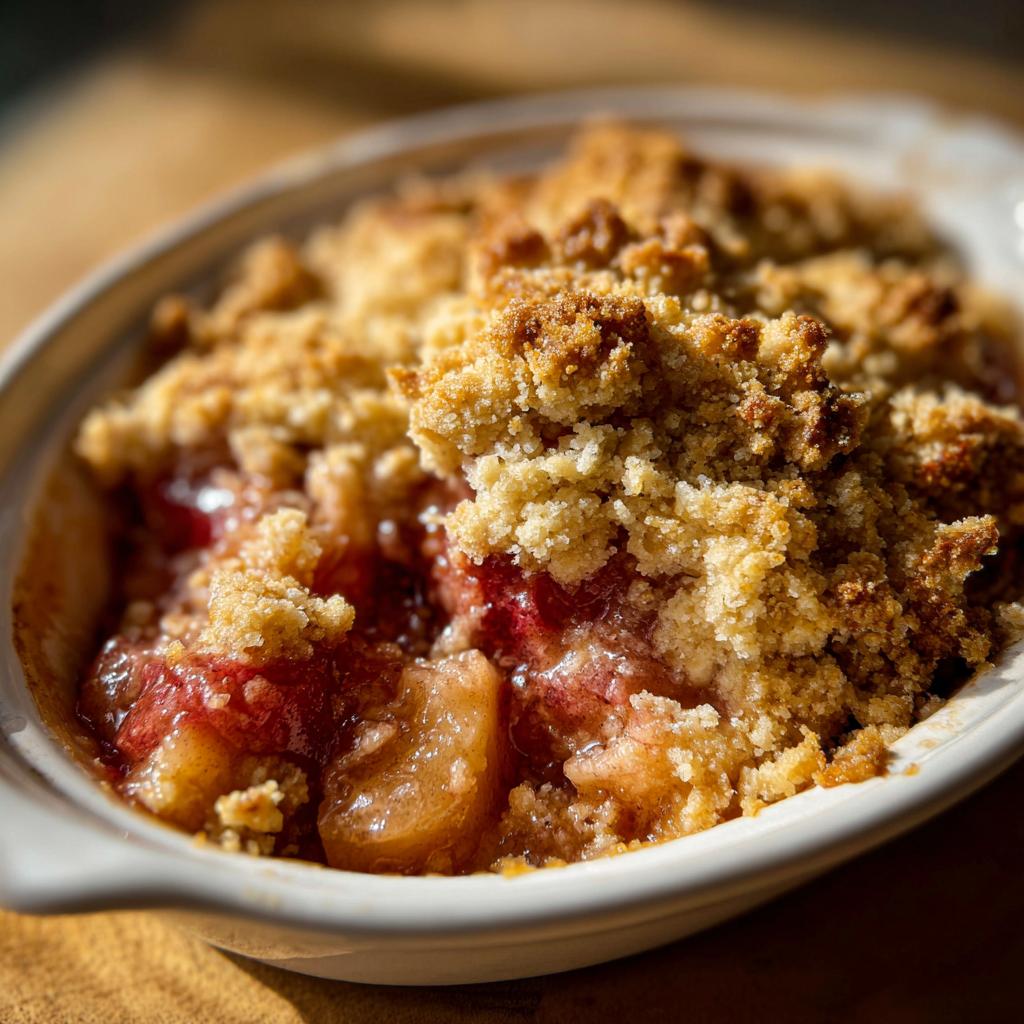 Grandma's Rhubarb Crisp Recipe: Outrageously Good 6 rhubarb crisp recipe - detail 2