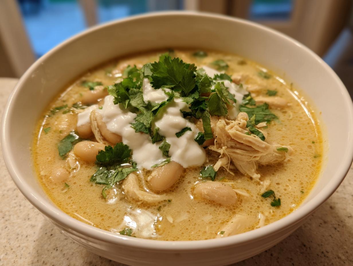 slow Cooker White Chicken Chili - detail 2