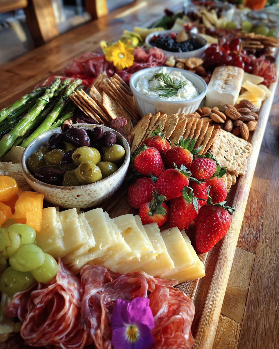 spring charcuterie board ideas - detail 1