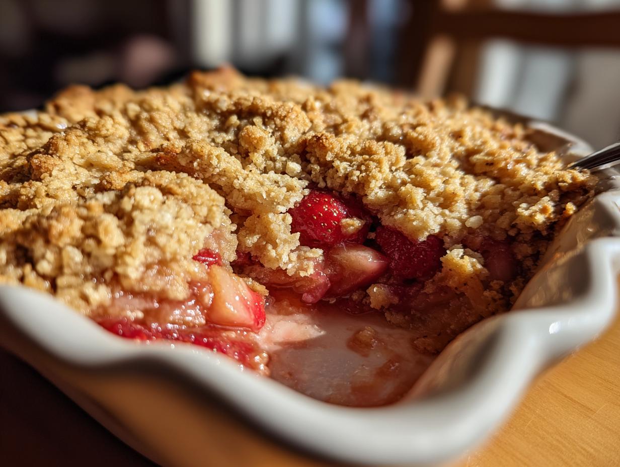 Disgustingly Easy Strawberry Rhubarb Crisp Frozen