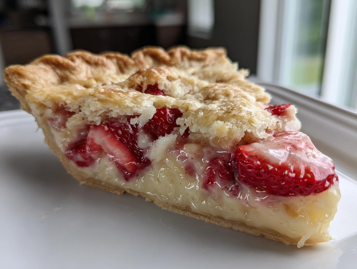 Strawberry Rhubarb Custard Pie Recipe: Deliciously Easy